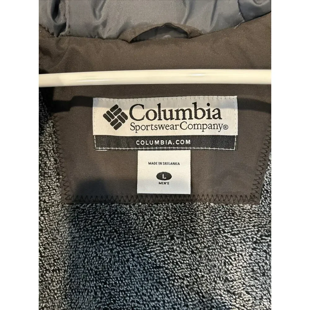 Columbia Mens Insulated Jacket Size Large dk gray - EUC